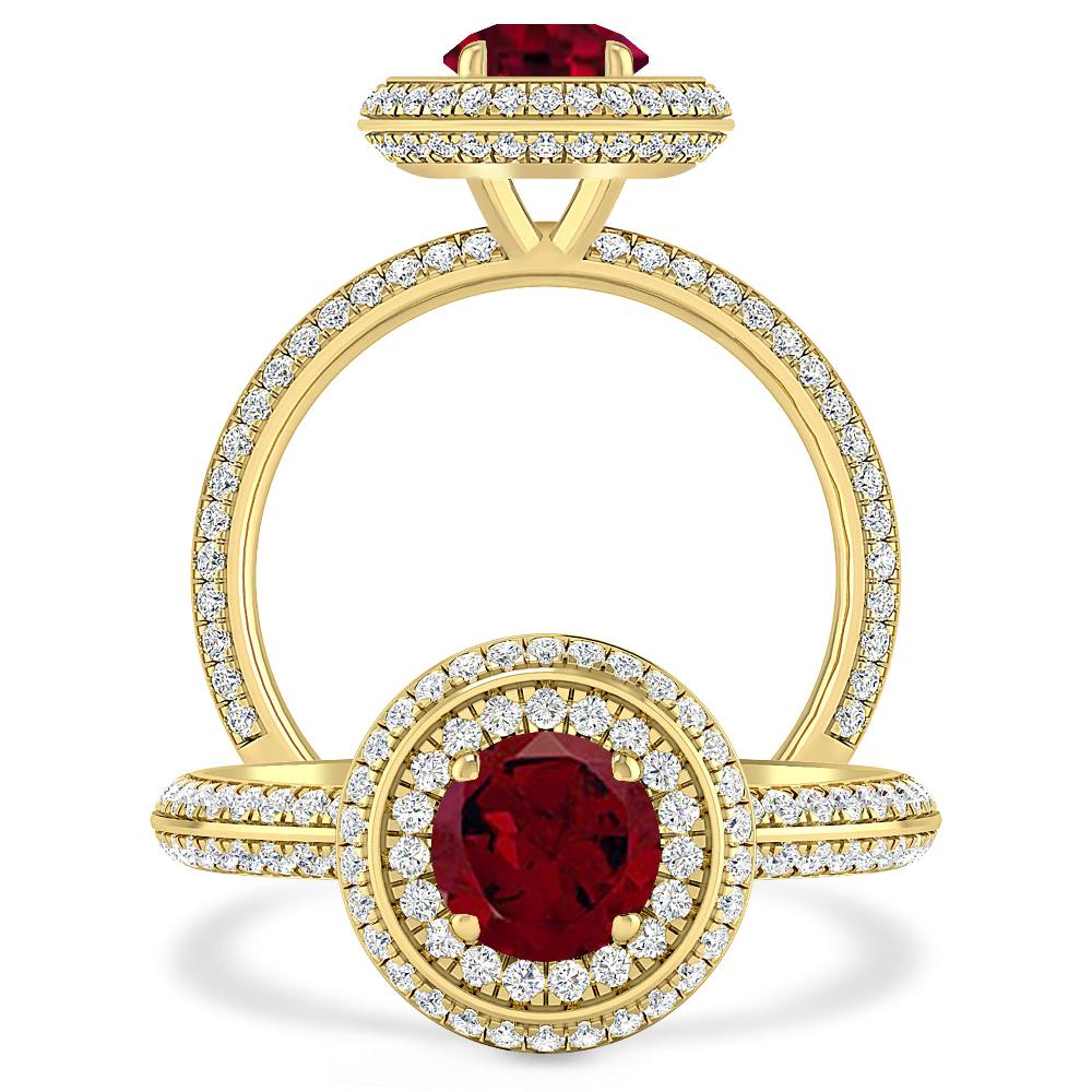 Yellow Gold - Garnet