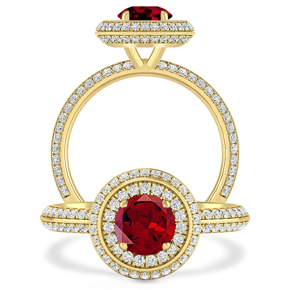 Yellow Gold - Garnet