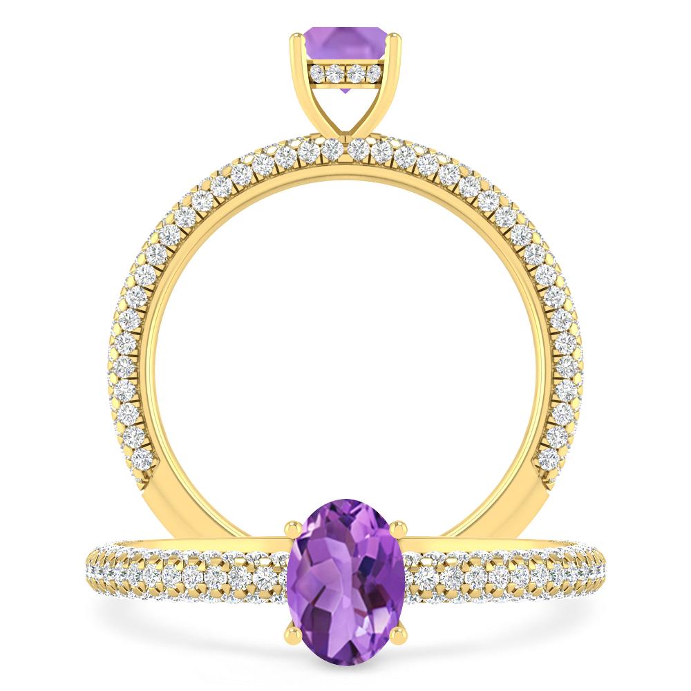 Yellow Gold - Amethyst