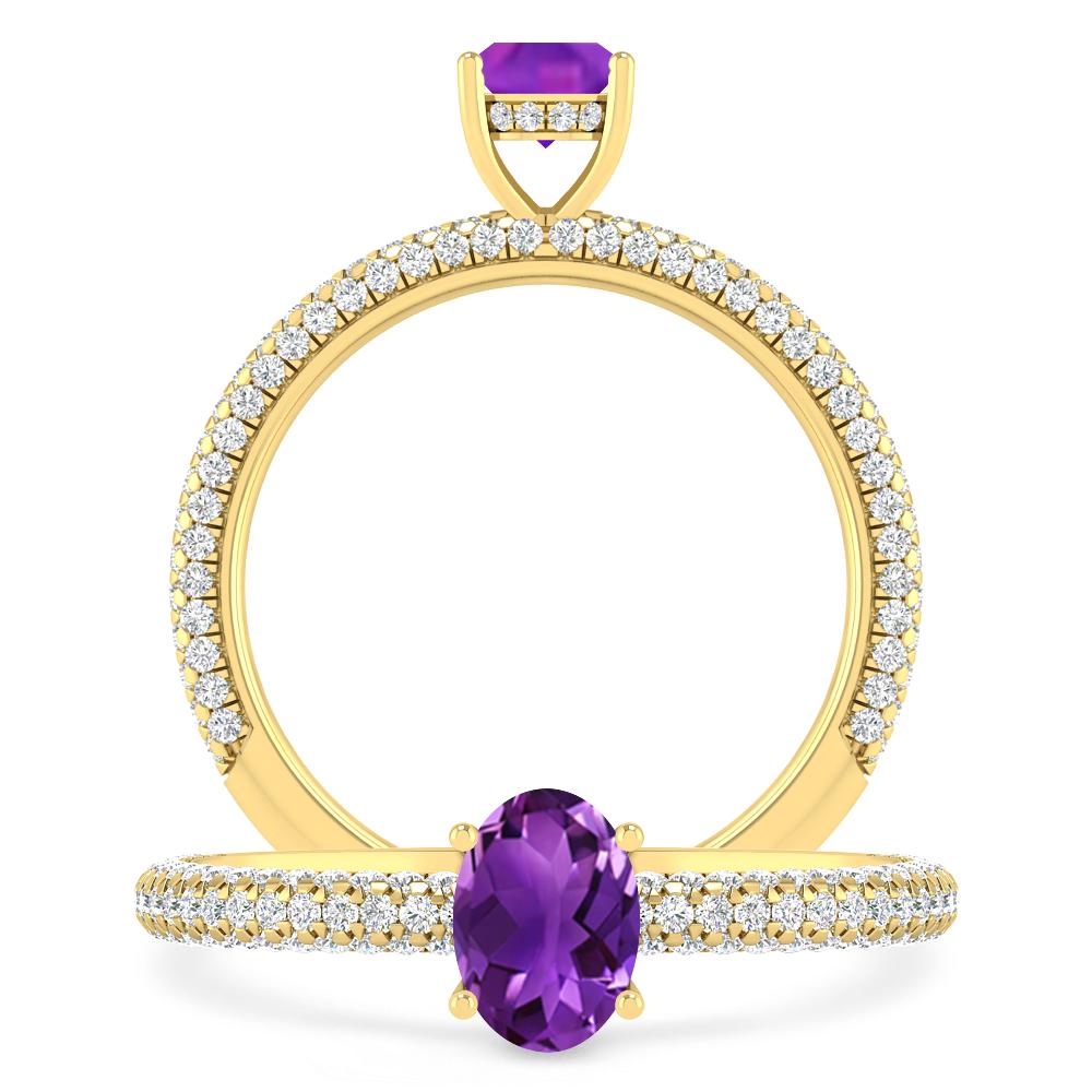 Yellow Gold - Amethyst