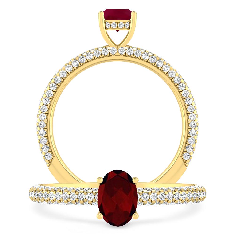 Yellow Gold - Garnet