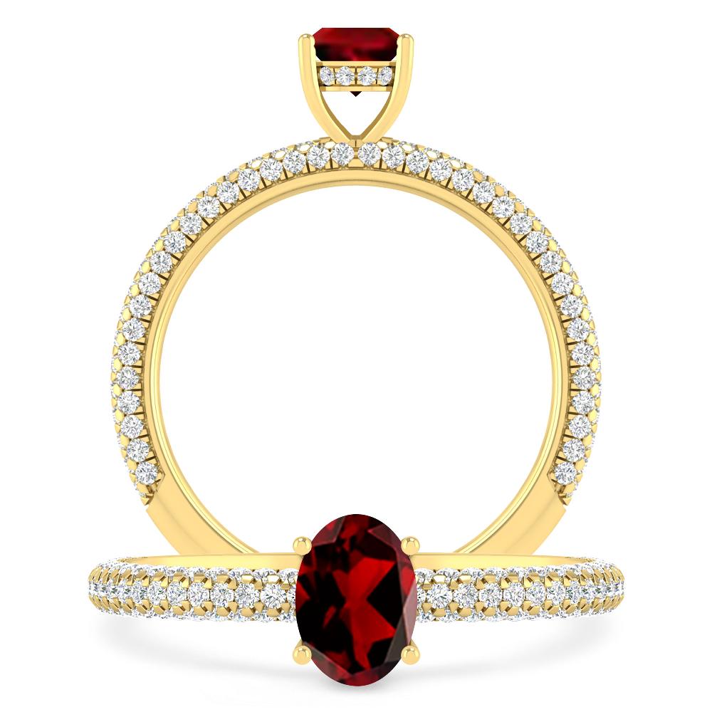 Yellow Gold - Garnet