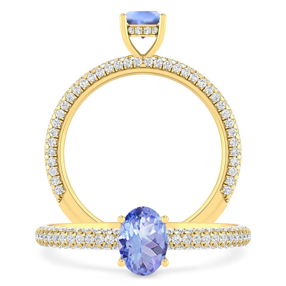 Yellow Gold - Tanzanite