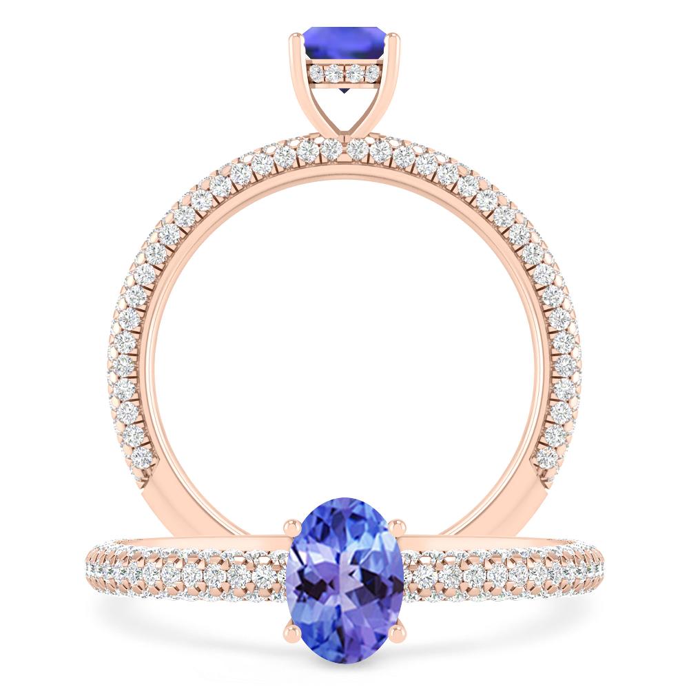 Rose Gold - Tanzanite