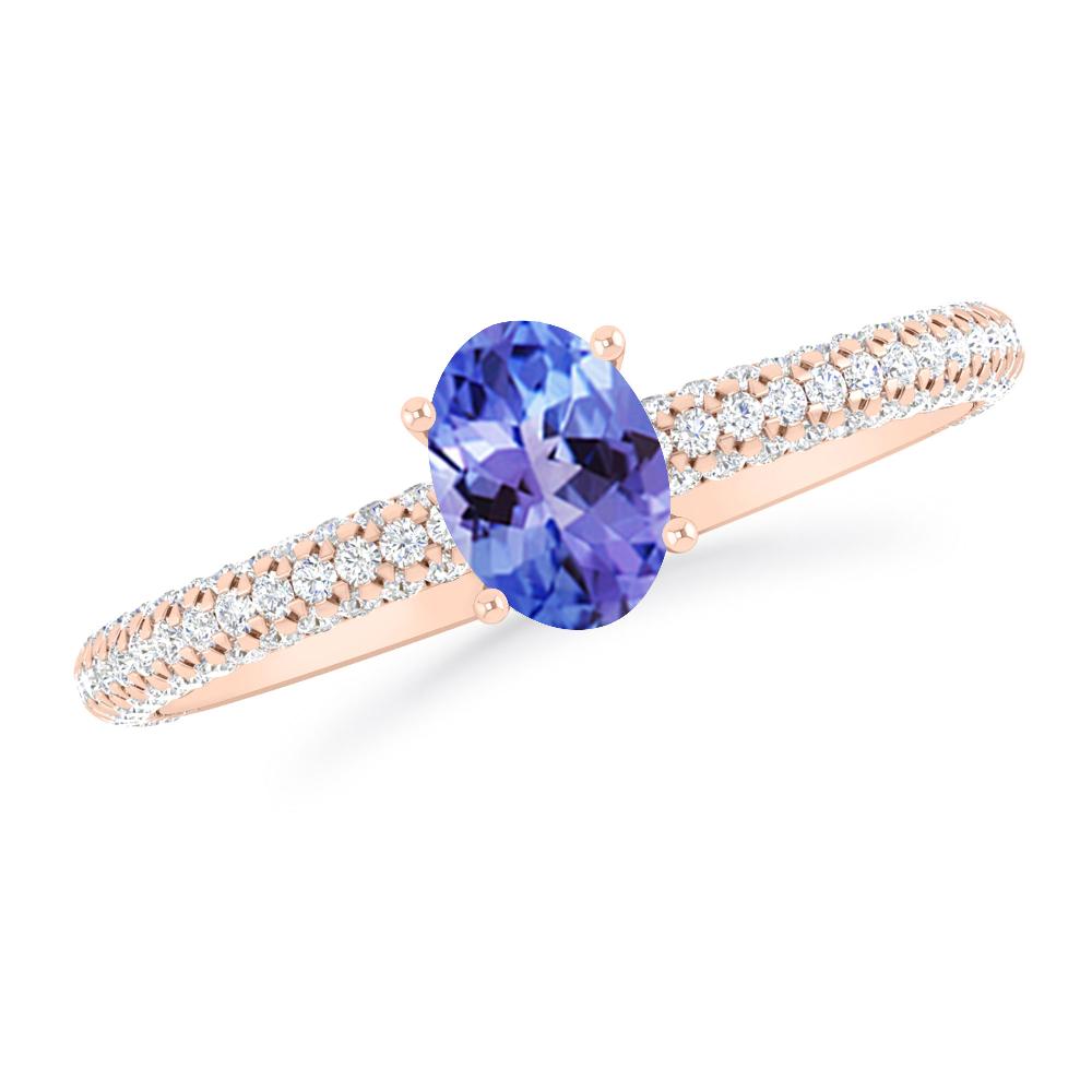 Rose Gold - Tanzanite