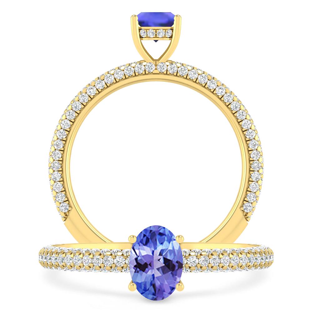 Yellow Gold - Tanzanite