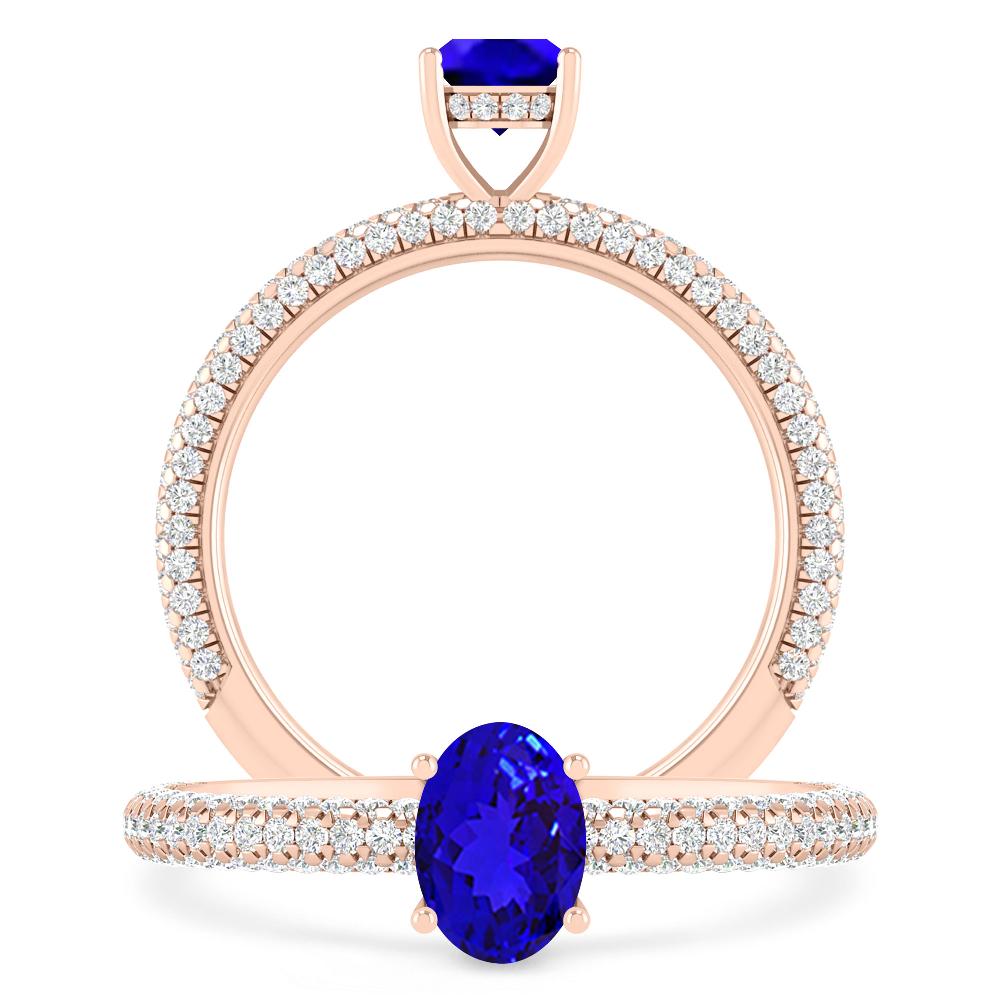 Rose Gold - Tanzanite