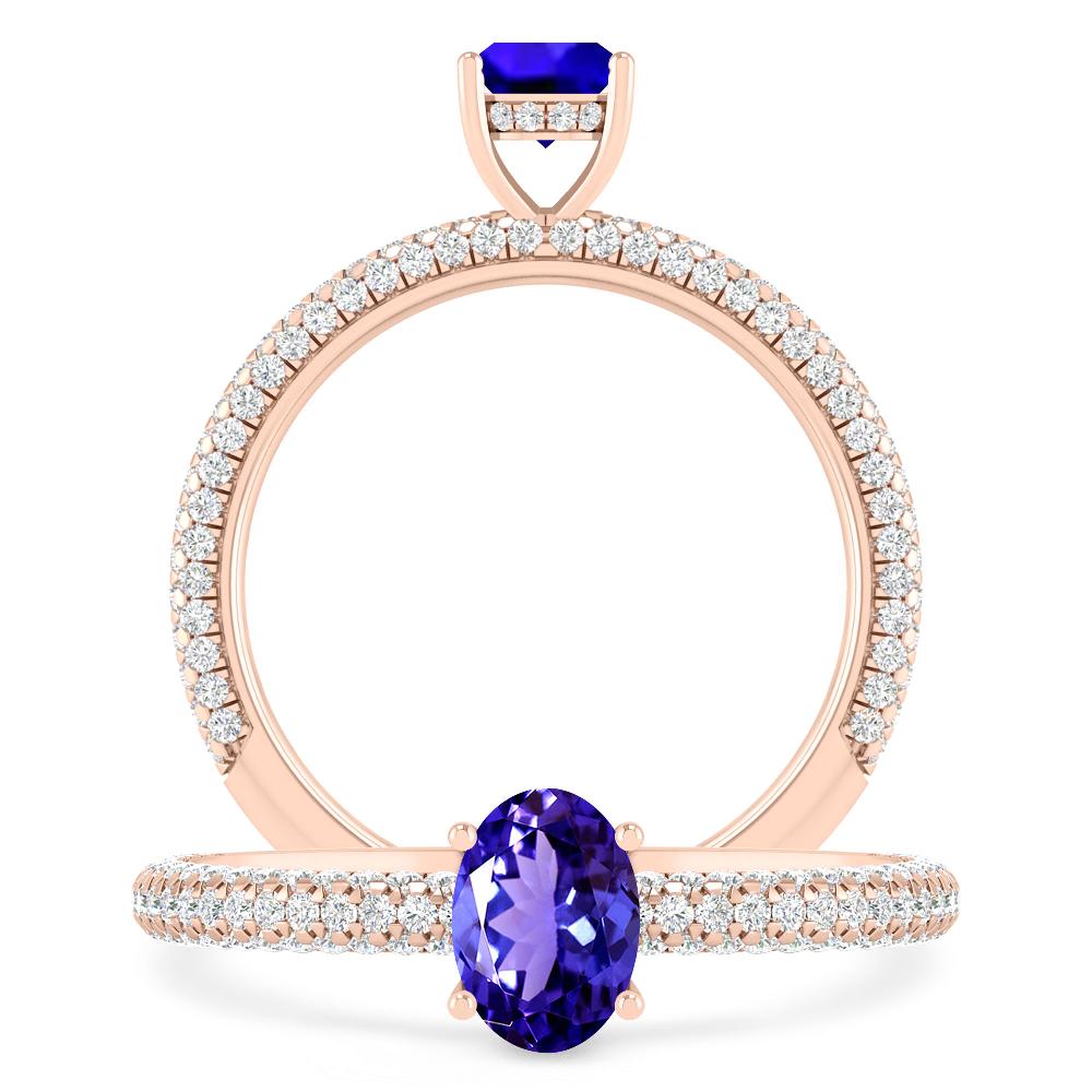 Rose Gold - Tanzanite