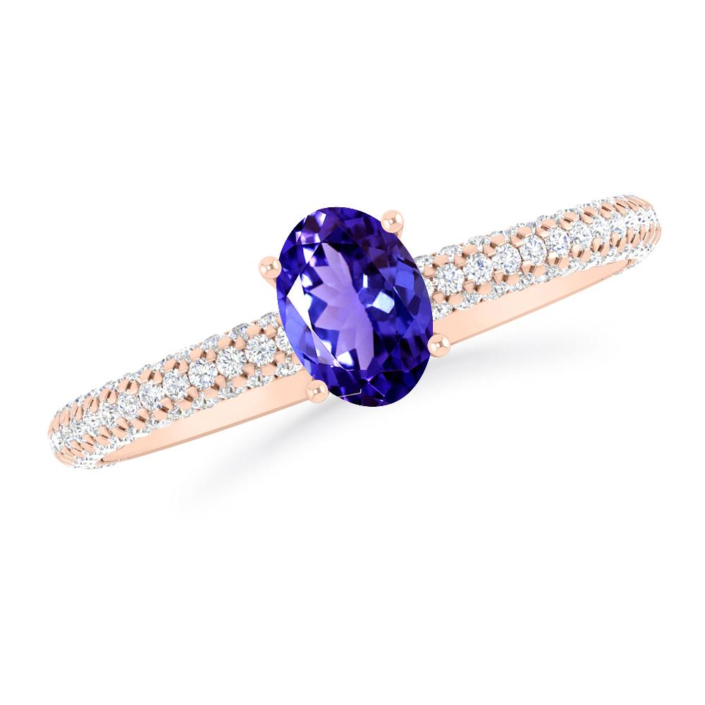 Rose Gold - Tanzanite