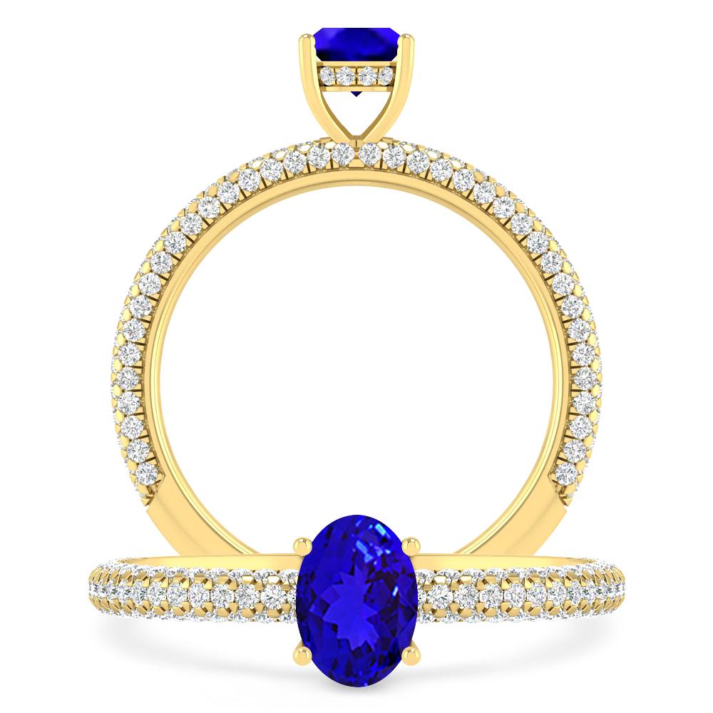 Yellow Gold - Tanzanite