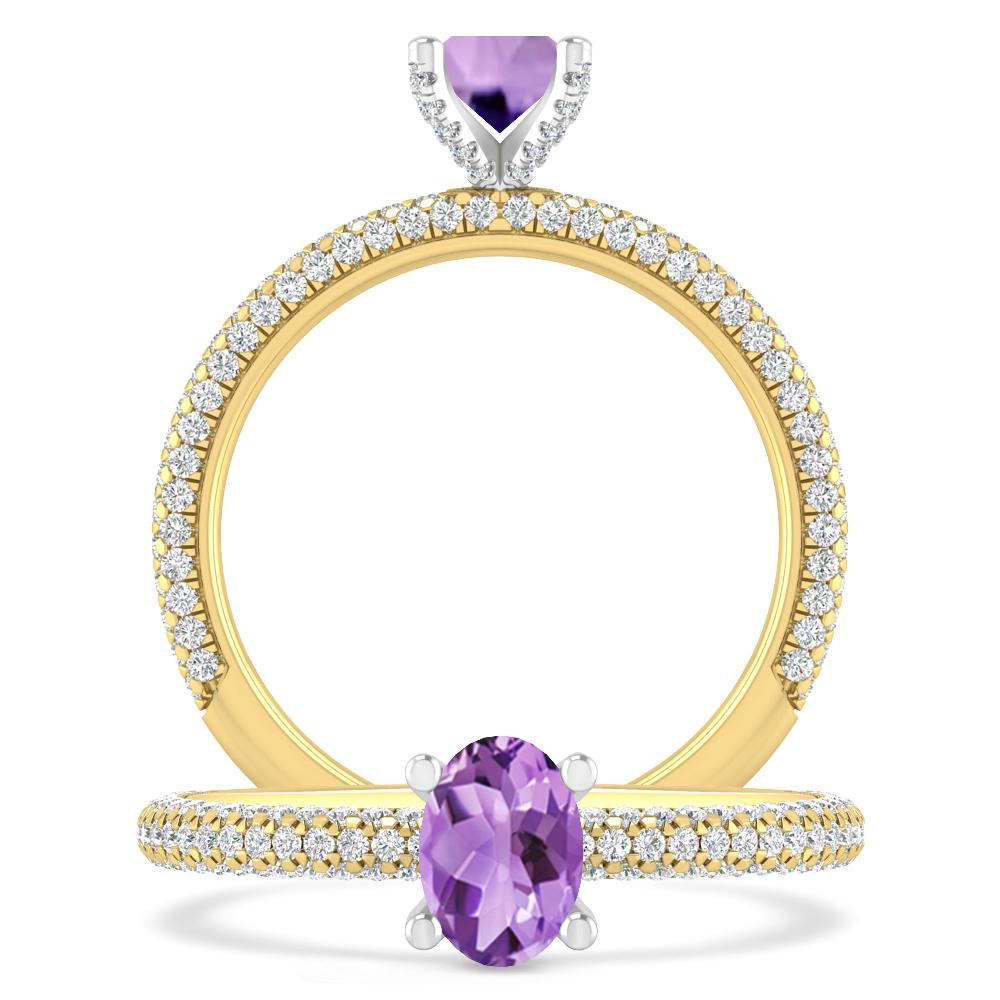 Yellow Gold - Amethyst