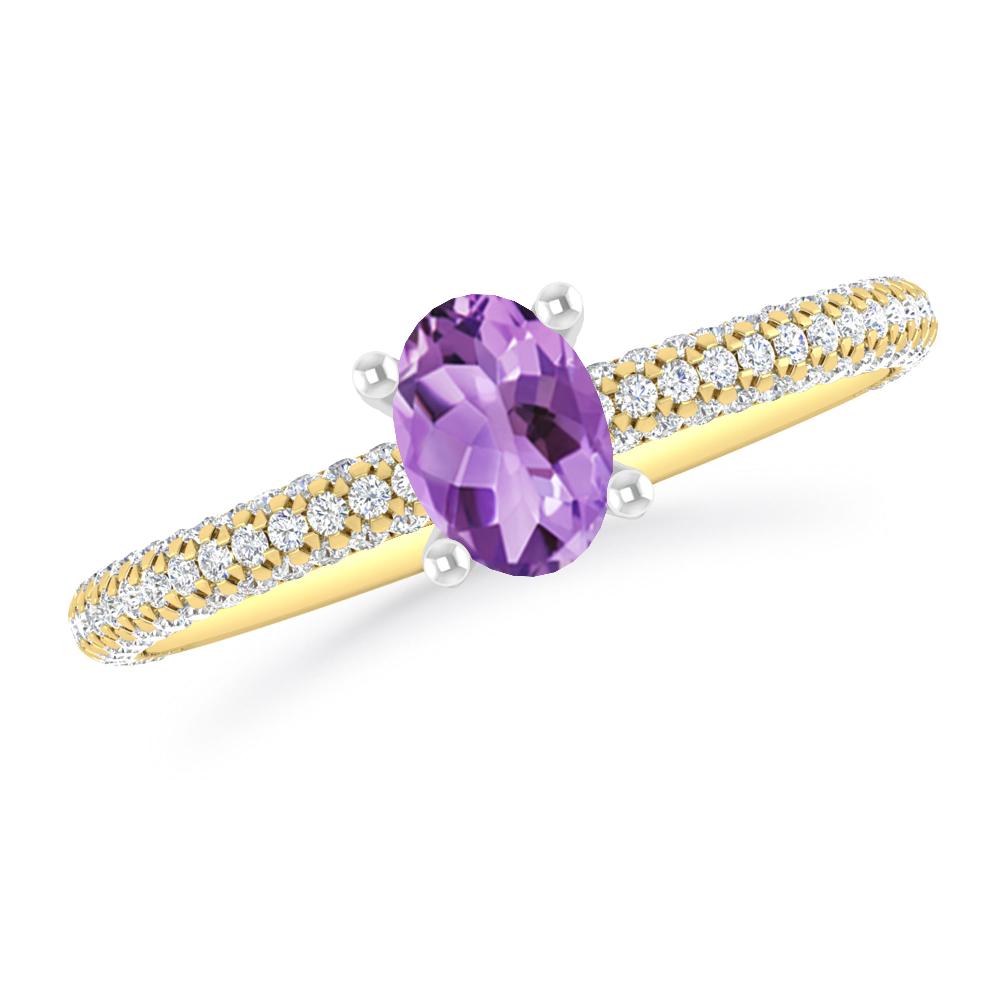 Yellow Gold - Amethyst