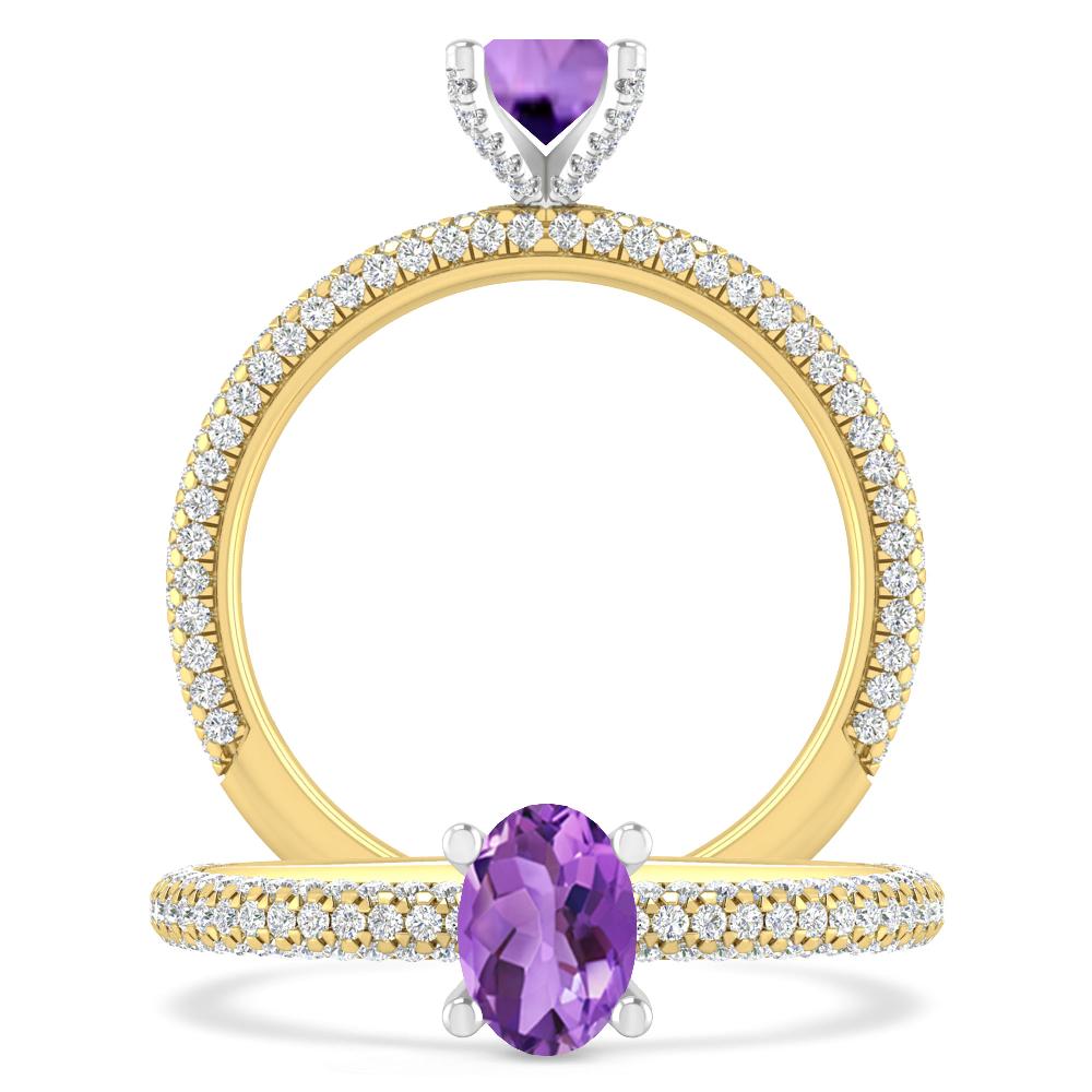 Yellow Gold - Amethyst