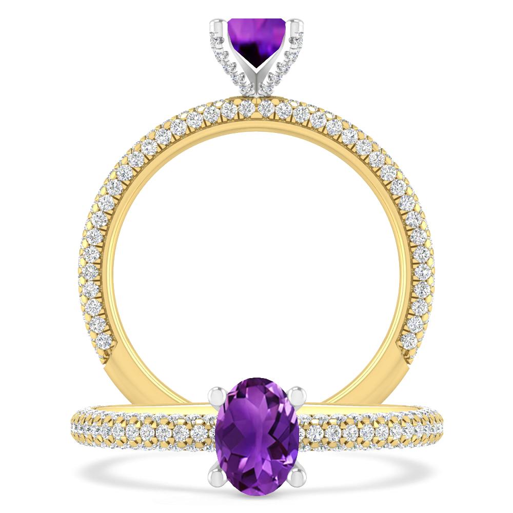 Yellow Gold - Amethyst