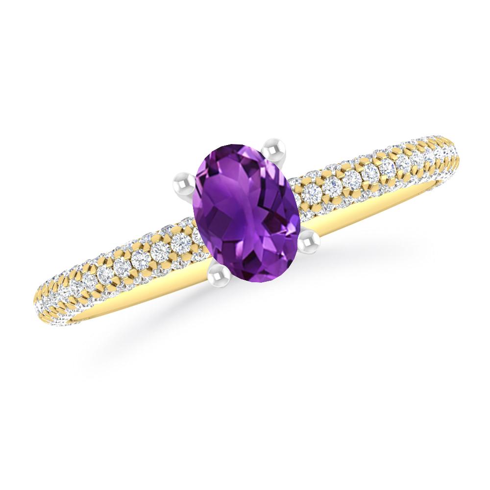 Yellow Gold - Amethyst