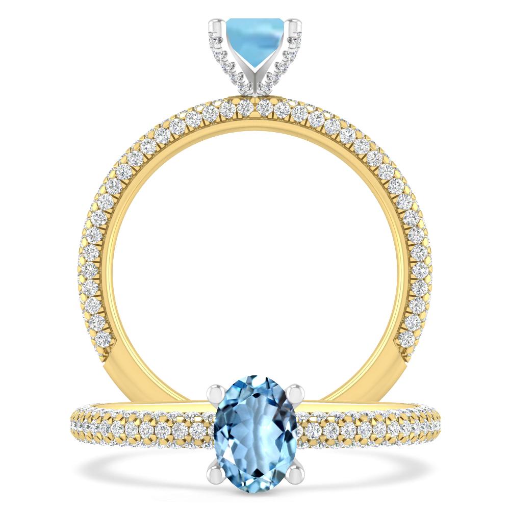 Yellow Gold - Aquamarine