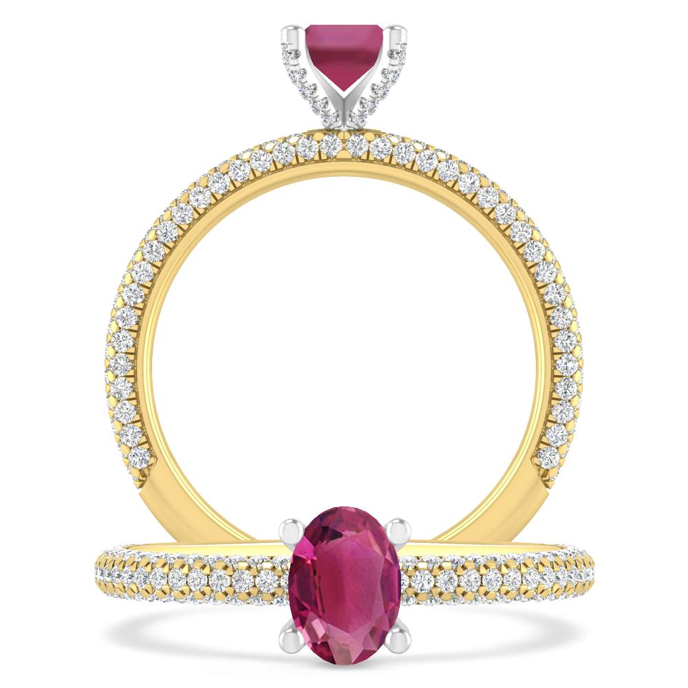 Yellow Gold - Pink Tourmaline