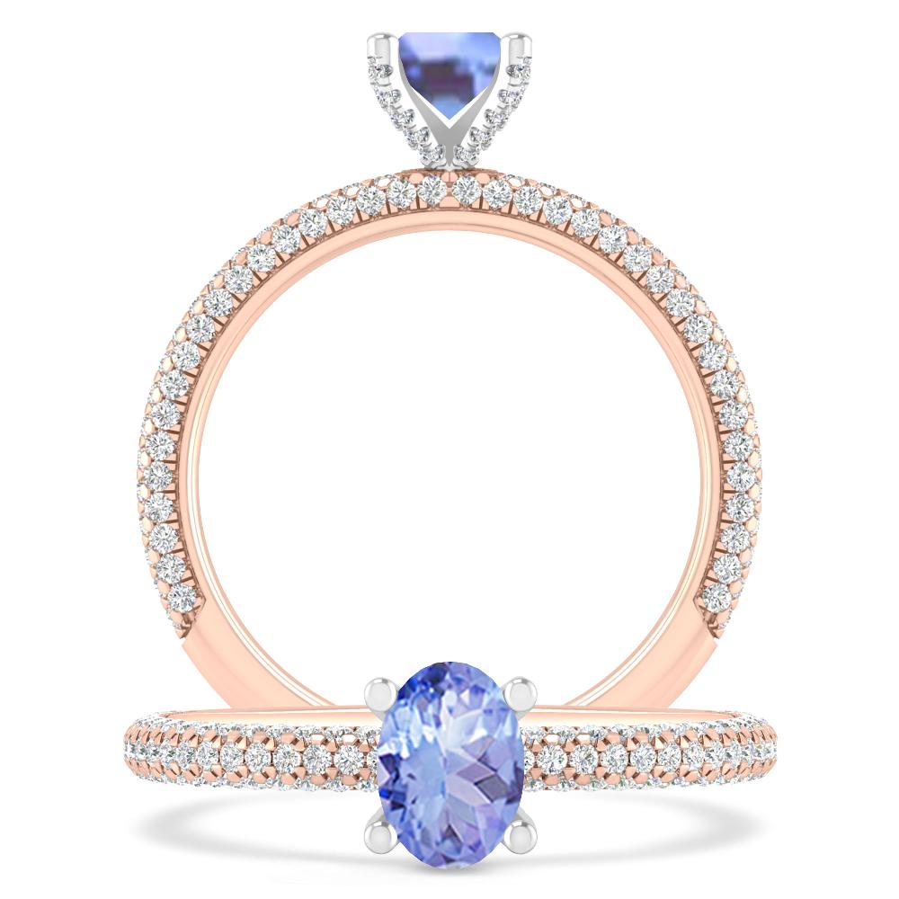 Rose Gold - Tanzanite