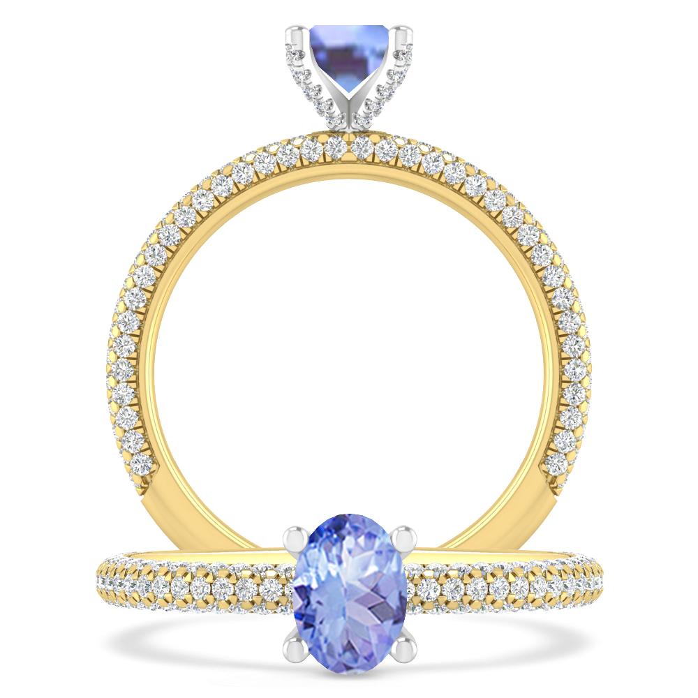 Yellow Gold - Tanzanite