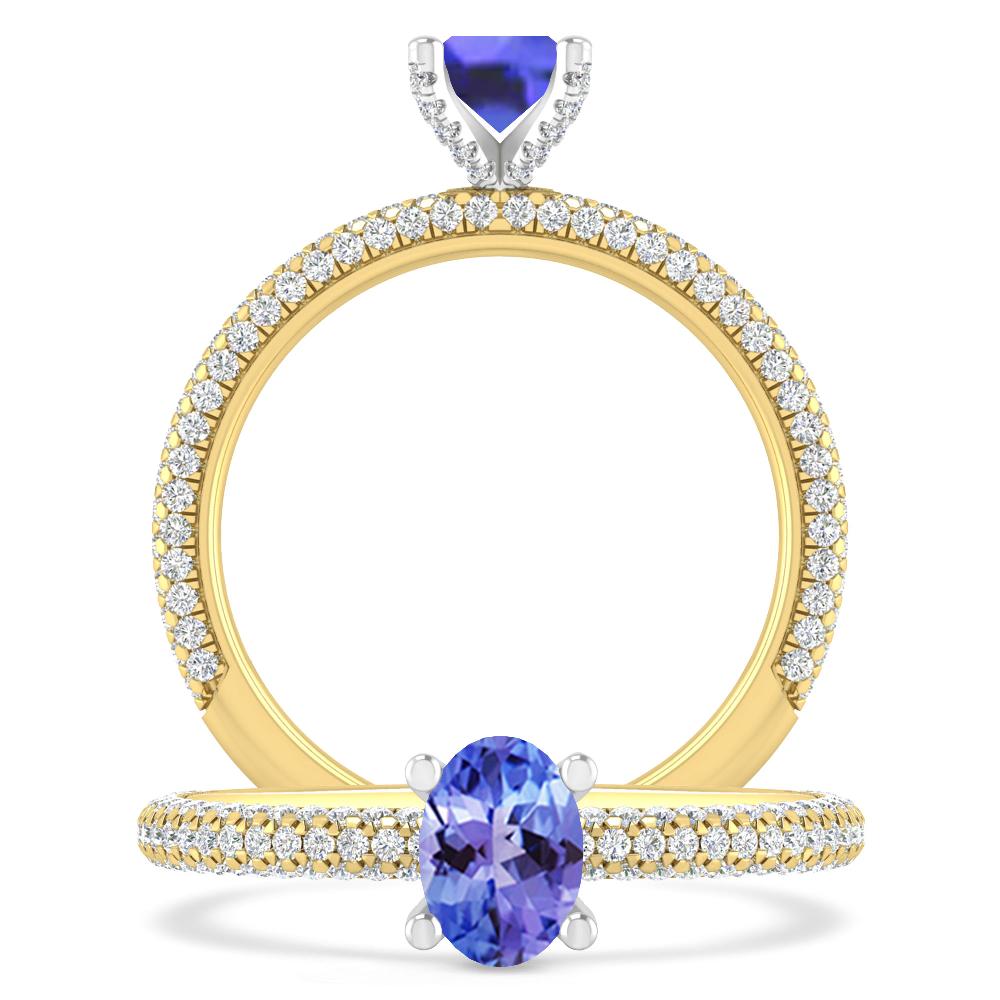 Yellow Gold - Tanzanite