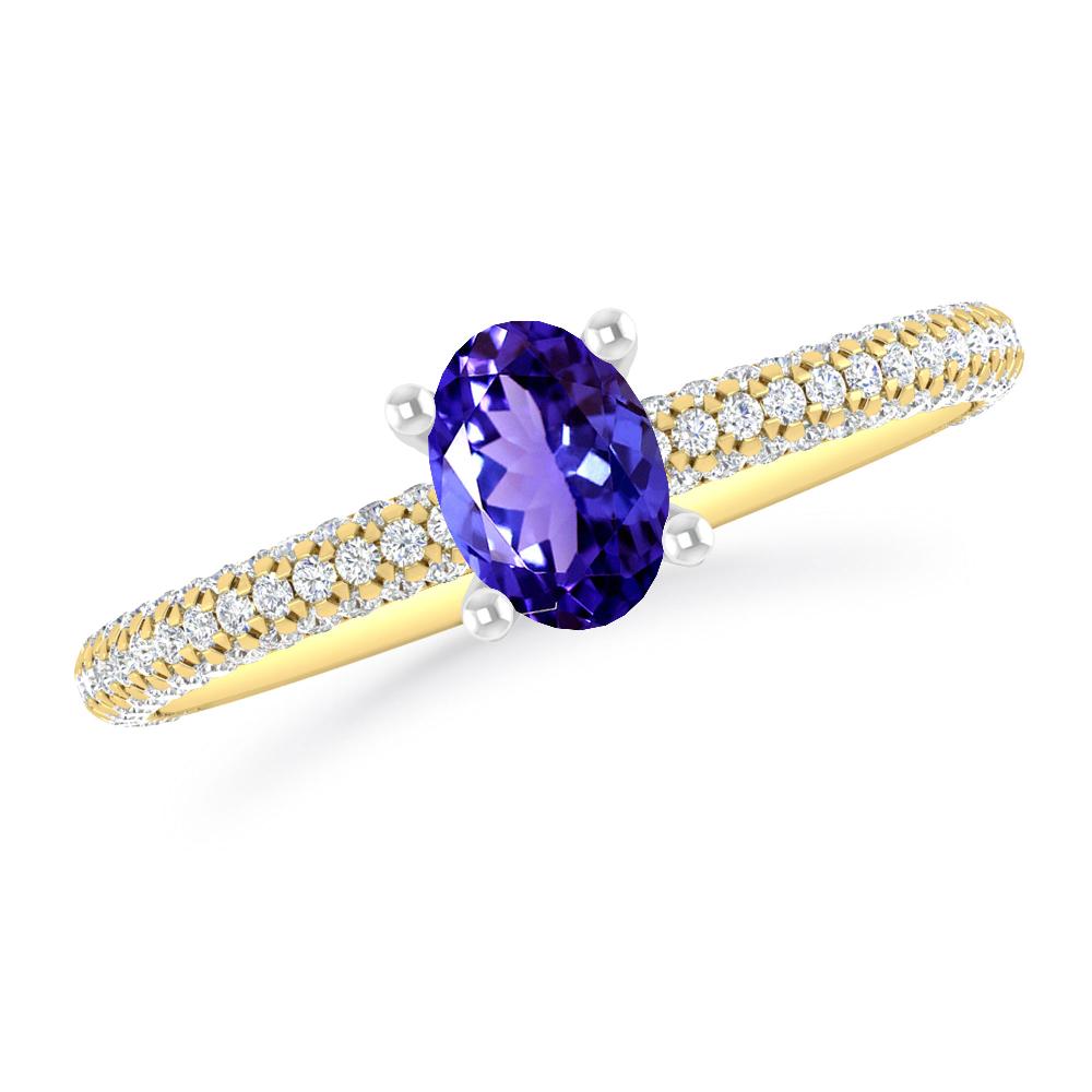 Yellow Gold - Tanzanite