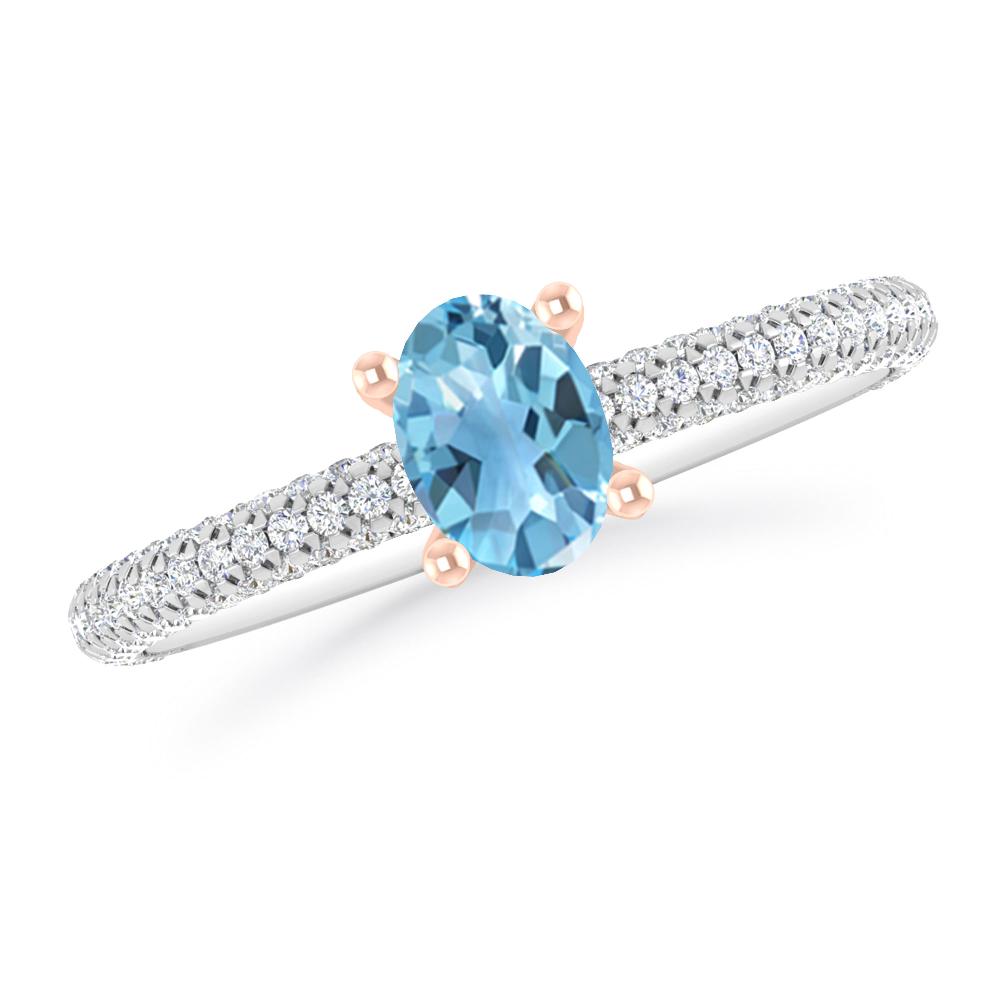 White Gold - Blue Topaz