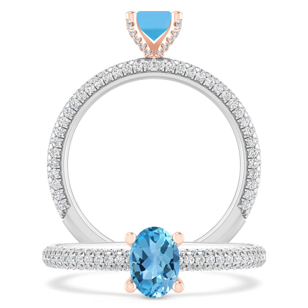 White Gold - Blue Topaz