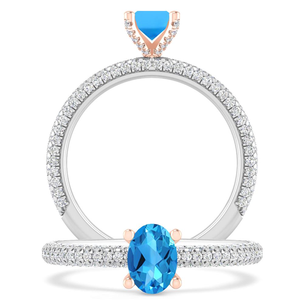 White Gold - Blue Topaz