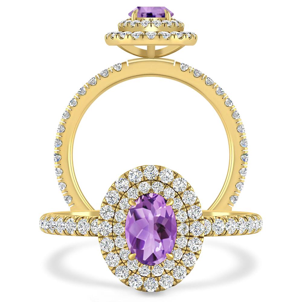 Yellow Gold - Amethyst