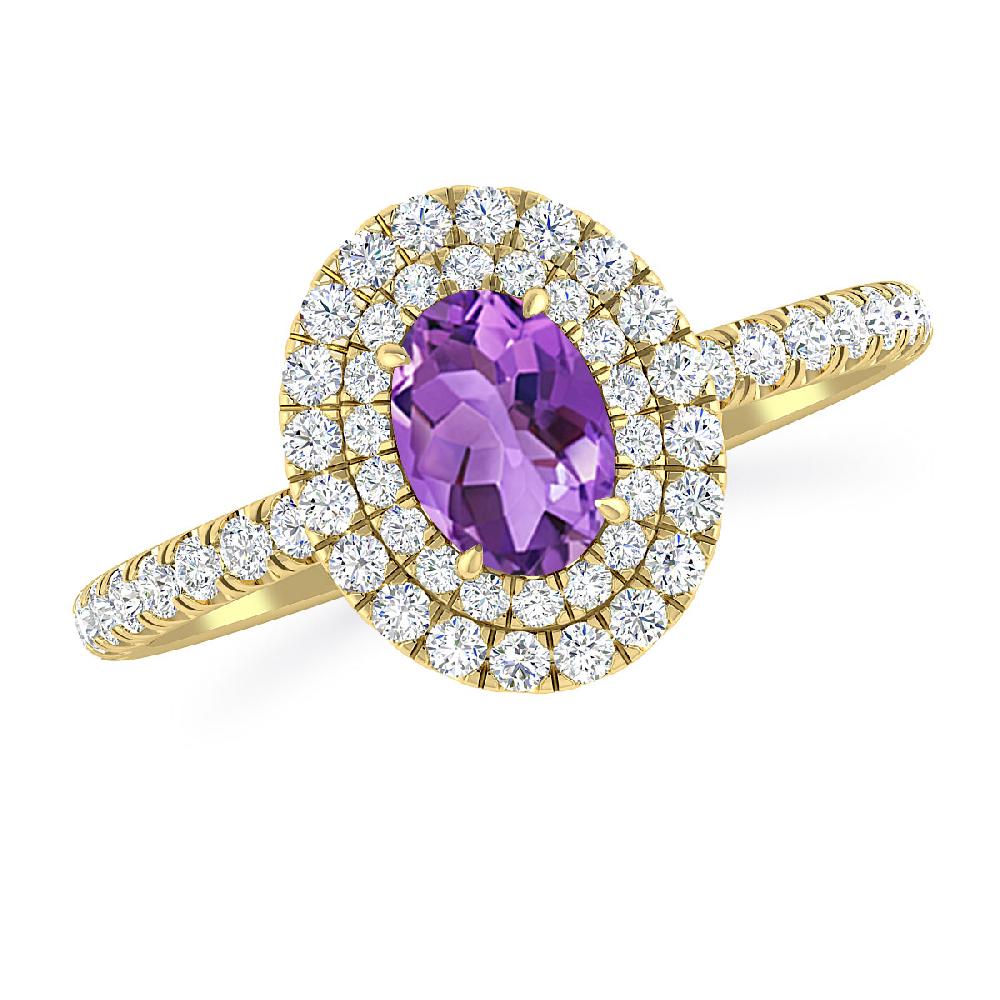 Yellow Gold - Amethyst