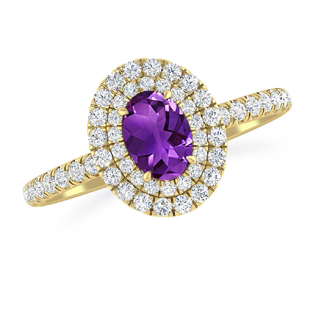 Yellow Gold - Amethyst