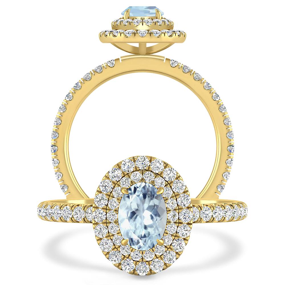 Yellow Gold - Aquamarine