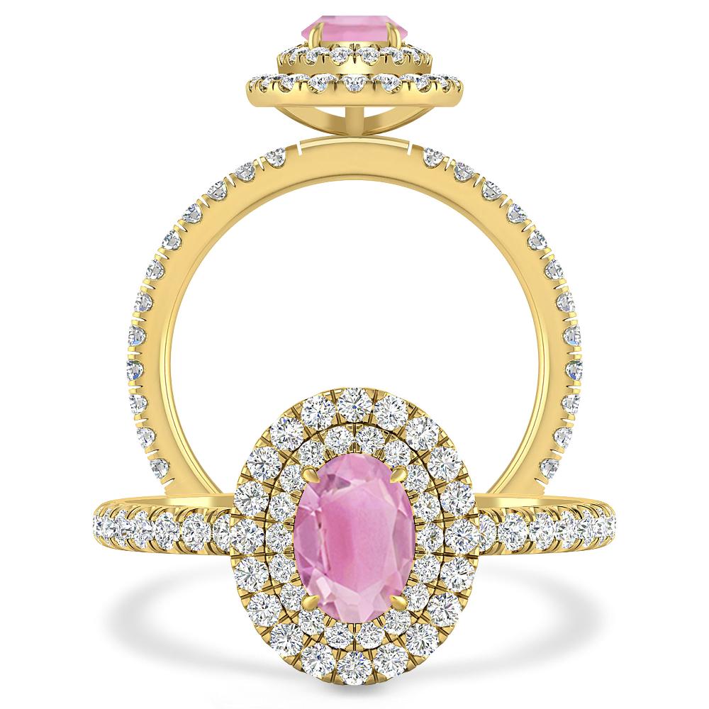 Yellow Gold - Pink Tourmaline