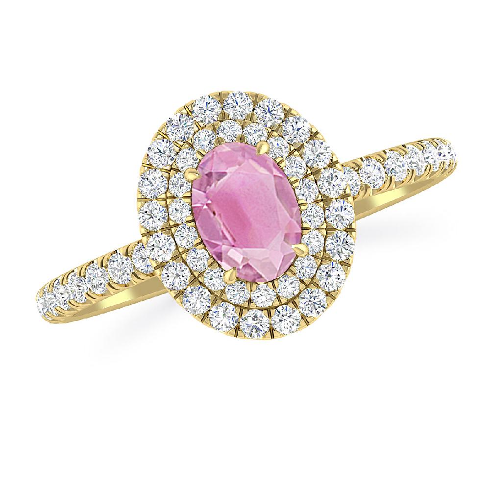 Yellow Gold - Pink Tourmaline