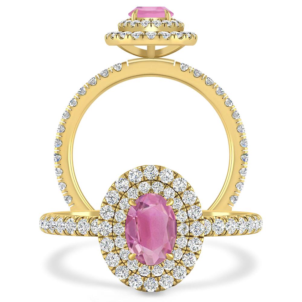 Yellow Gold - Pink Tourmaline