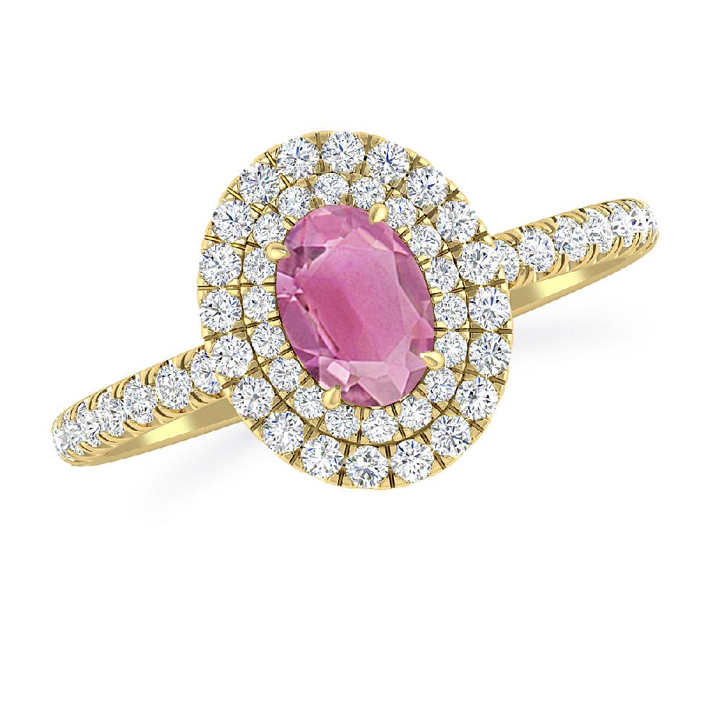 Yellow Gold - Pink Tourmaline