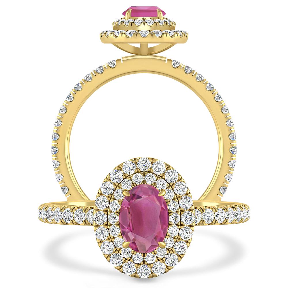 Yellow Gold - Pink Tourmaline