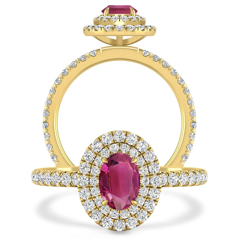 Yellow Gold - Pink Tourmaline