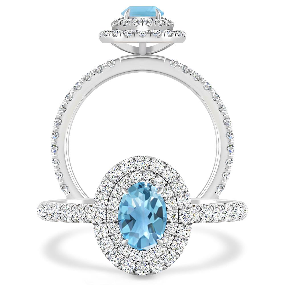 White Gold - Blue Topaz