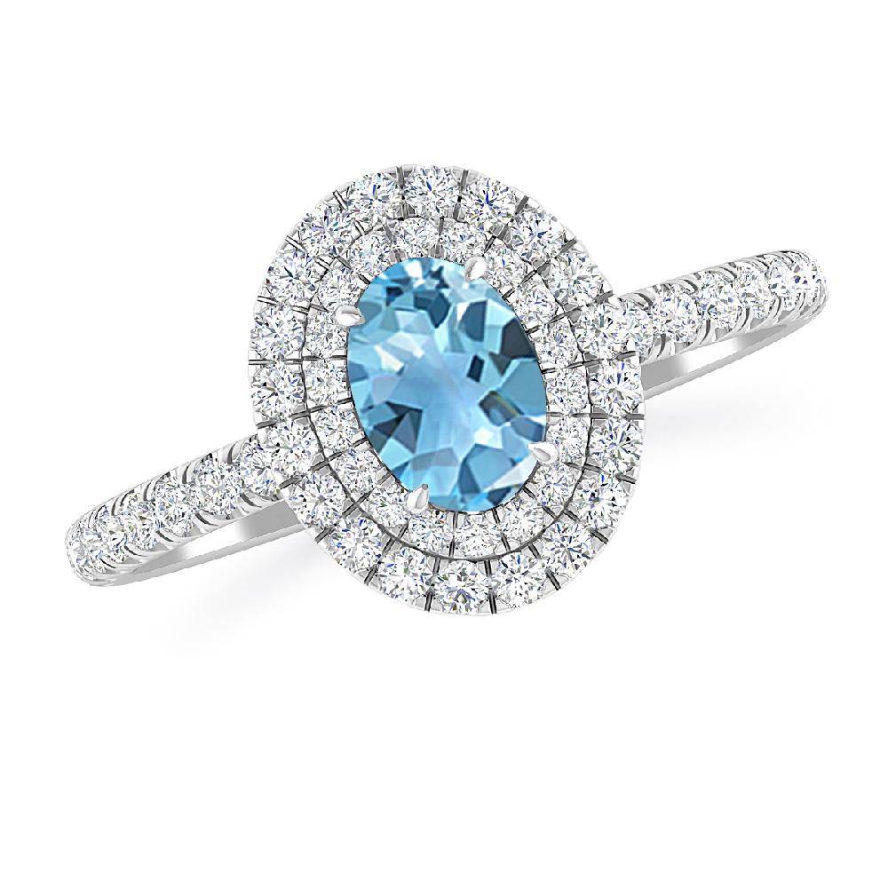 White Gold - Blue Topaz