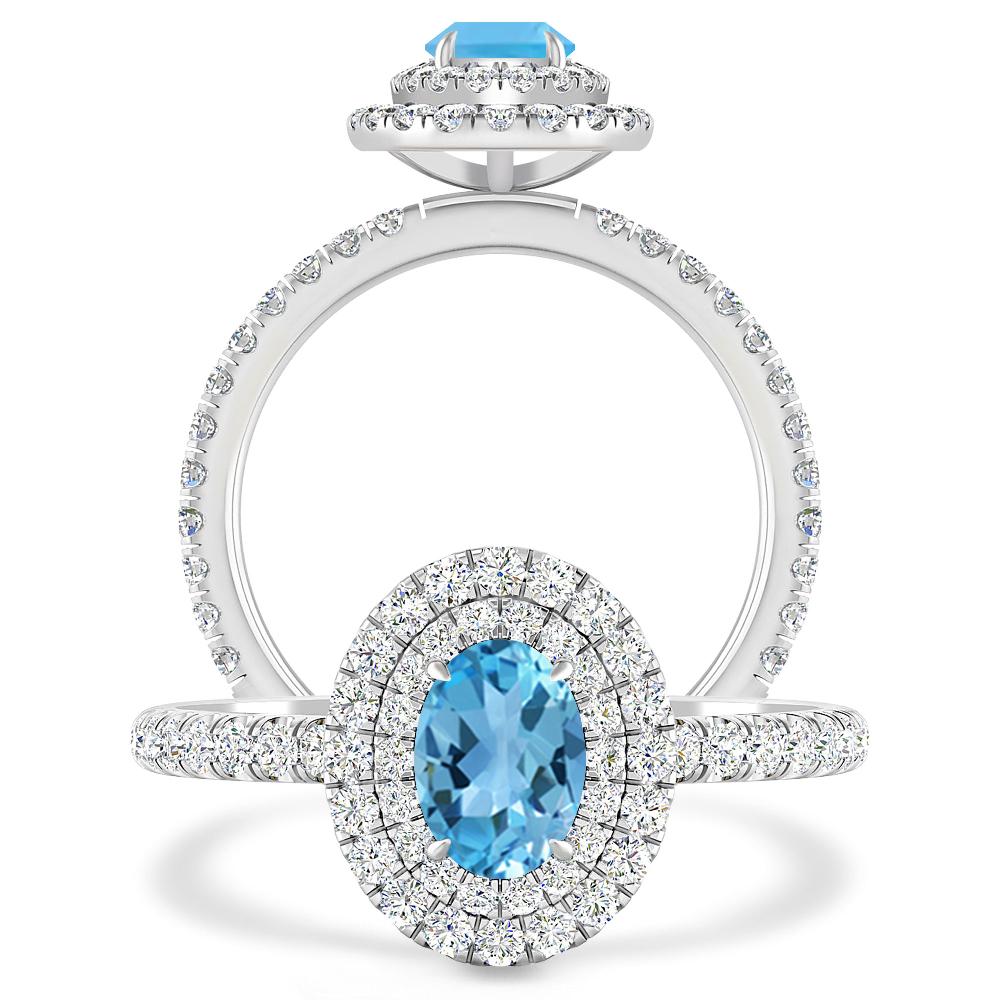 White Gold - Blue Topaz