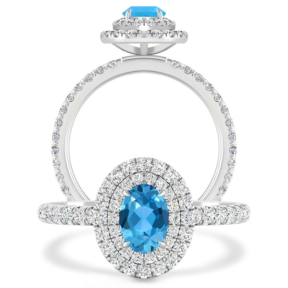 White Gold - Blue Topaz