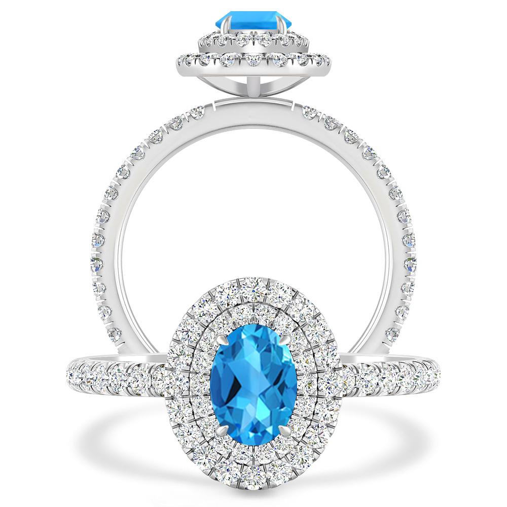 White Gold - Blue Topaz