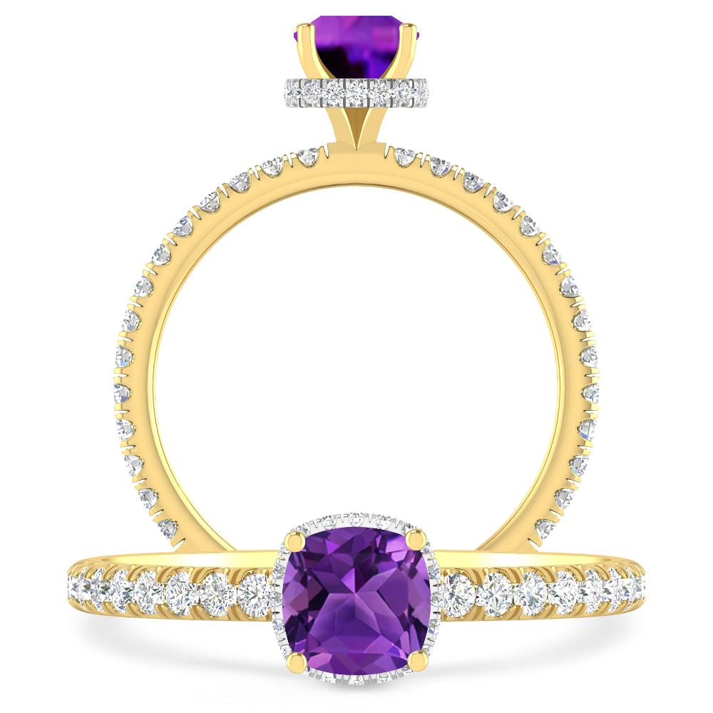 Yellow Gold - Amethyst