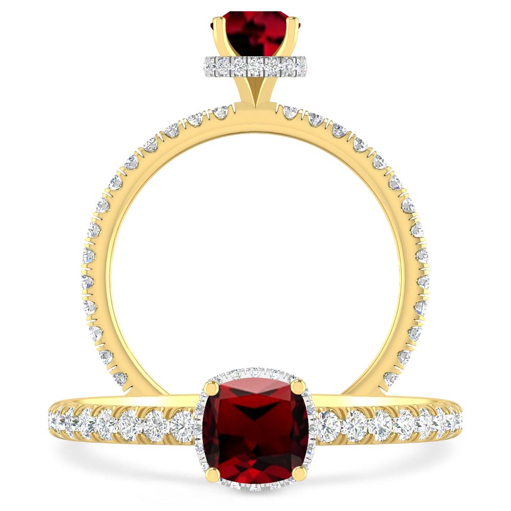 Yellow Gold - Garnet