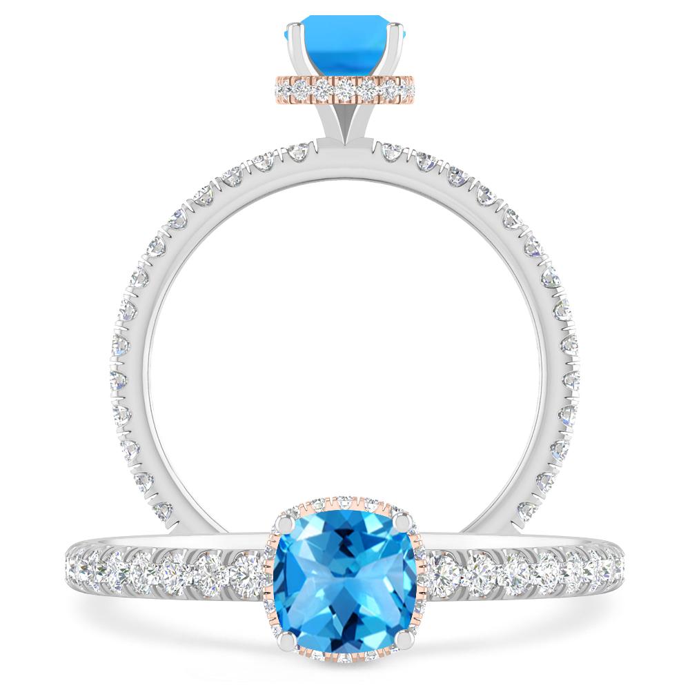 White Gold - Blue Topaz