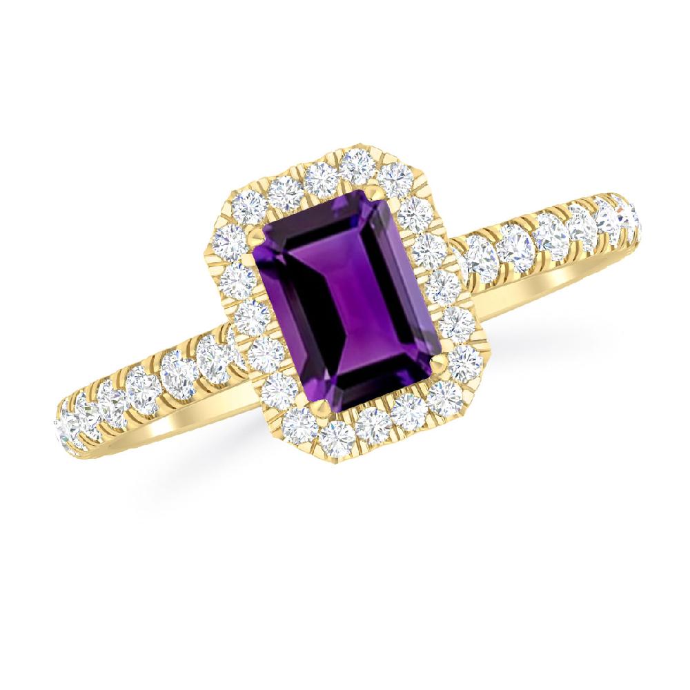 Yellow Gold - Amethyst