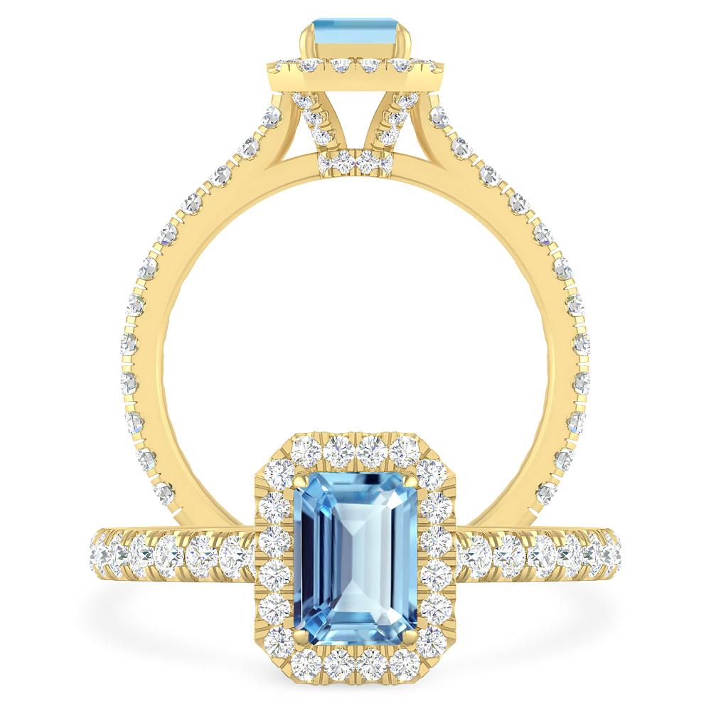 Yellow Gold - Aquamarine