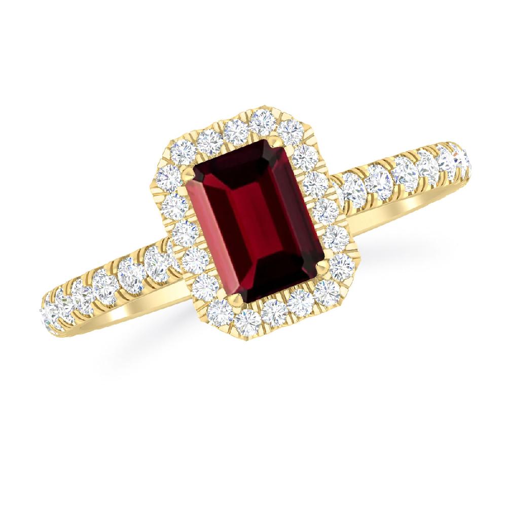 Yellow Gold - Garnet