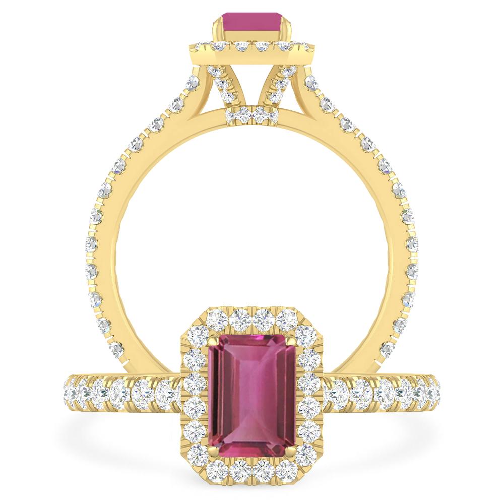 Yellow Gold - Pink Tourmaline